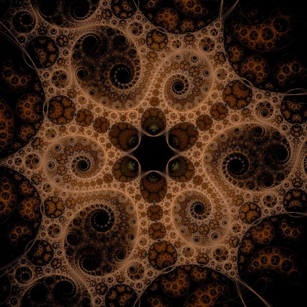 Arte fractal oscuro, relojería de abstracción — Foto de Stock