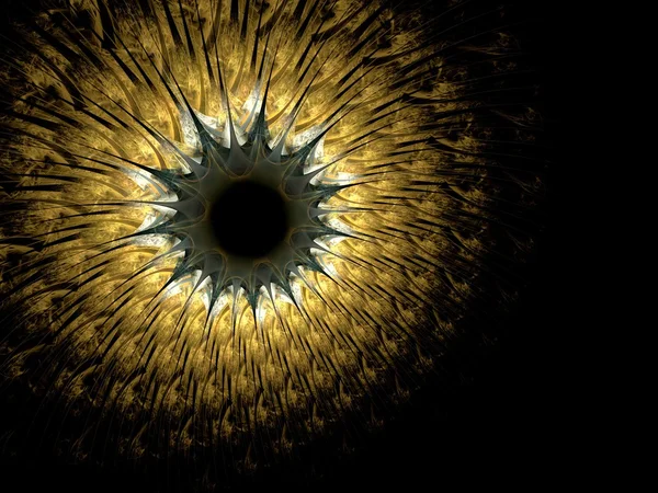 Συμμετρική fractal χρυσό λουλούδι, ψηφιακά έργα τέχνης — Φωτογραφία Αρχείου