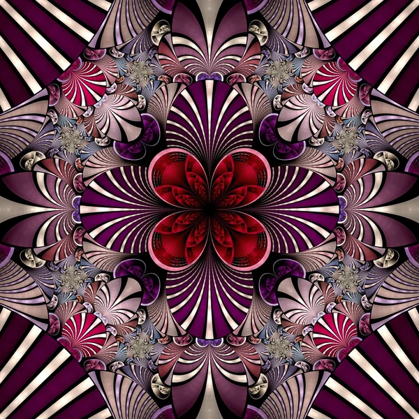 Dark violet fractal flower