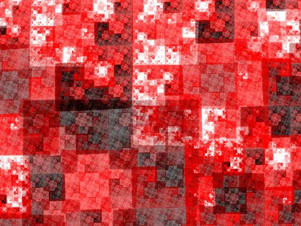 Abstract red square fractal  mosaic style background — Stock Photo, Image