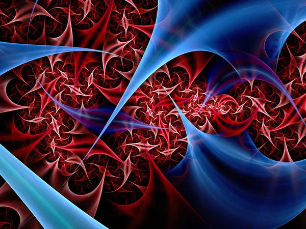 Red background fractal like metallic fabric — Stock Photo, Image