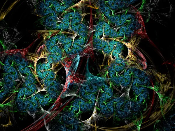 Arbre vert fond fractal comme tissu métallique — Photo