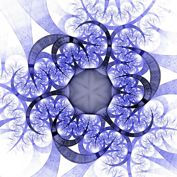 Πολύχρωμο fractal φόντο λευκό λουλούδι — Φωτογραφία Αρχείου