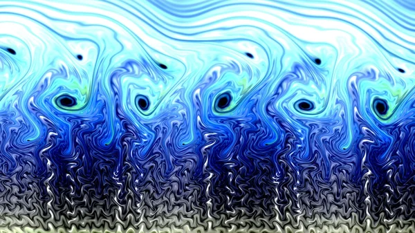 Vidro de arte fractal texturizado azul, marrom e dourado — Fotografia de Stock