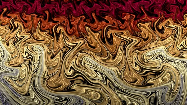 Vidro de arte fractal texturizado azul, marrom e dourado — Fotografia de Stock