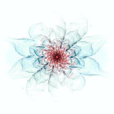 simetrik fraktal çiçek, yaratıcı grafik için dijital sanat 