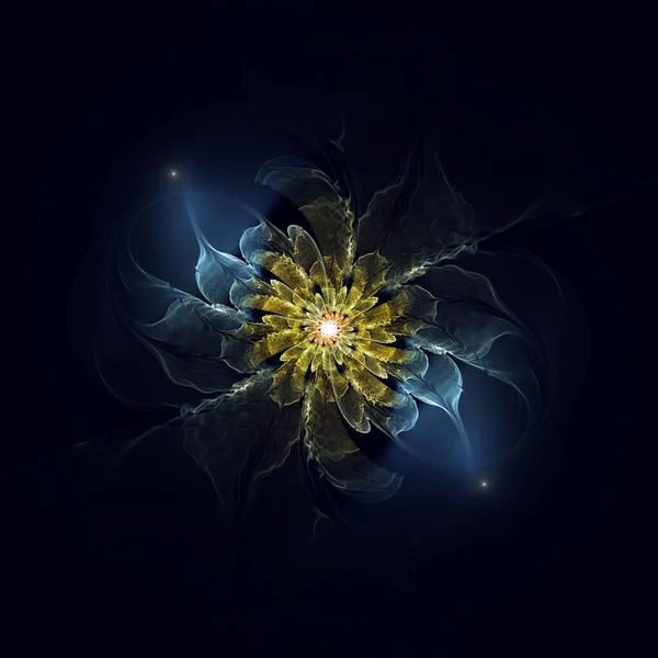 Symmetrical Fractal Flower Digital Artwork Creative Graphic — Stock Photo, Image