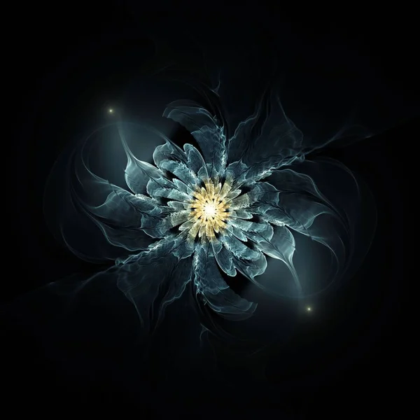 Symmetrical Fractal Flower Digital Artwork Creative Graphic — Stock Photo, Image