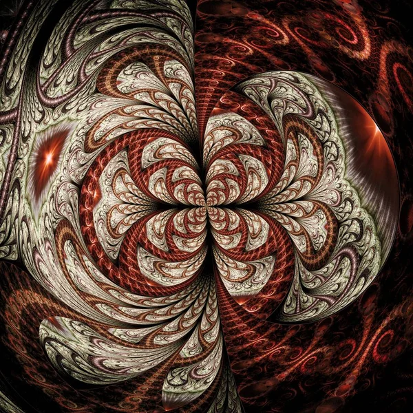 Symmetrical Fractal Flower Digital Artwork Creative Graphic — Stock Photo, Image