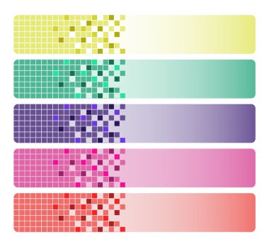 Abstract mosaic banners
