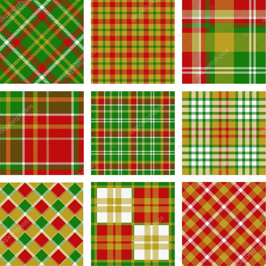 Christmas plaid patterns