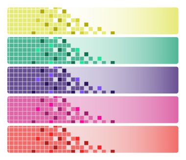 Abstract mosaic banners
