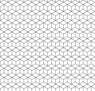 Altıgen dikişsiz geometrik desen çizimi
