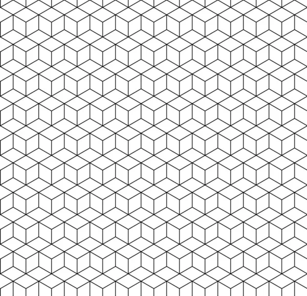 Hexagon Seamless Geometric Pattern Illustration — Stock Vector