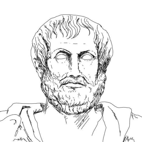 Realistic Illustration Greek Philosopher Aristotle — Stock Photo, Image