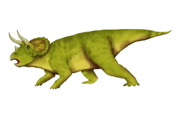 Реалистичная Иллюстрация Динозавра Видов Трицератопсов — стоковое фото