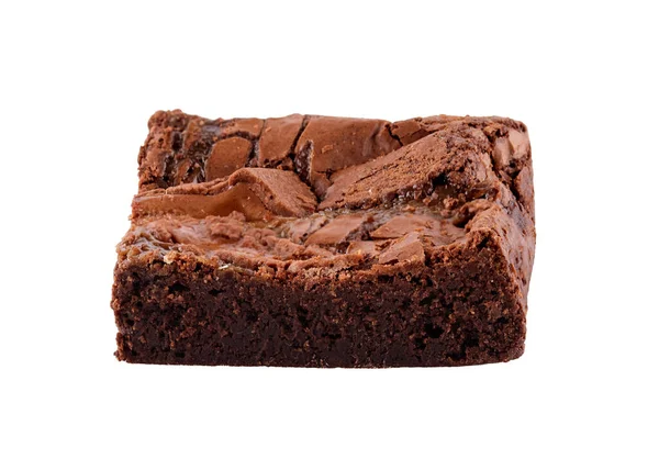 Beyaz arka planda izole edilmiş lezzetli çikolatalı pasta.