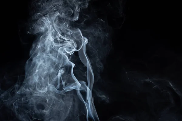 Incense Stick Smoke Black Background — Stock Photo, Image