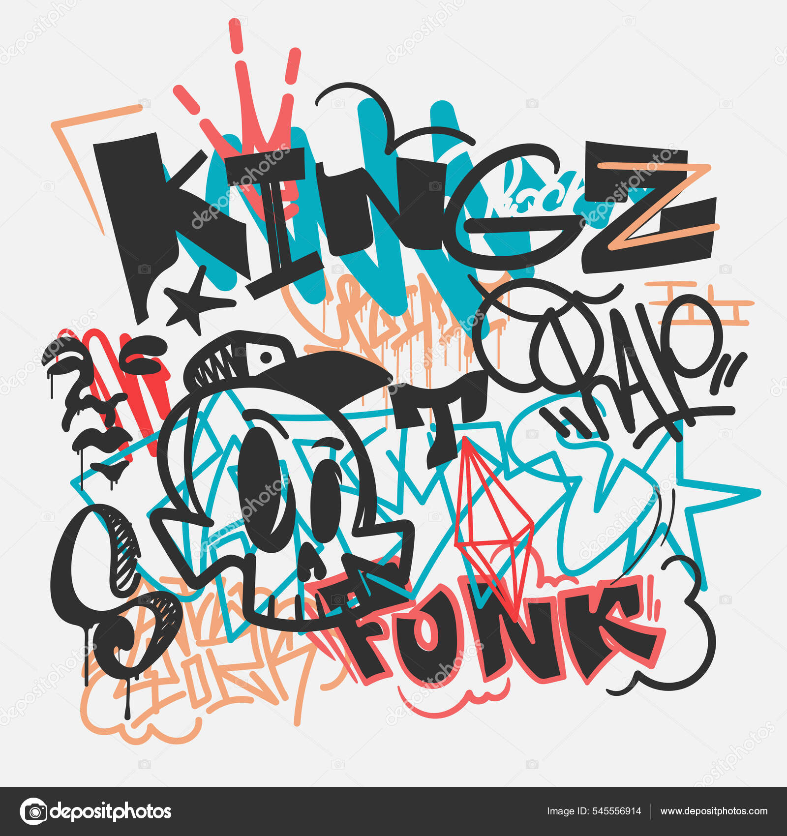 Abstrakt Mur Skriblende Bakgrunn Graffiti Gatekunst Med Tags Kruseduller  Ord stockvektor © alextrou92.gmail.com #545556914, image size:1600x1700