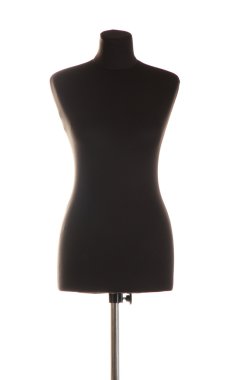 boş siyah manken üzerinde beyaz izole