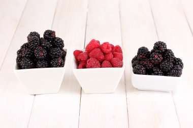 Olgun Ahududu ve dikenli ahşap tablo