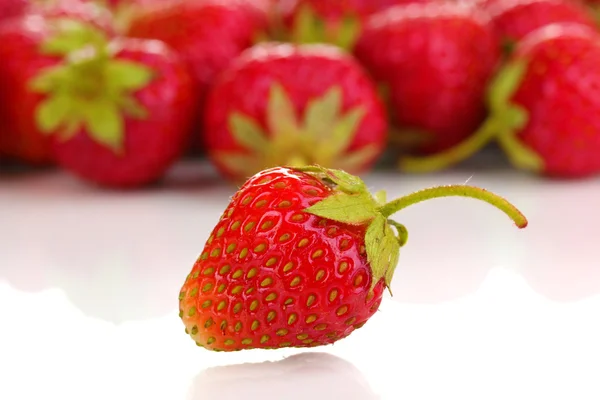 Sweet ripe strawberries isolated on white — Stock Photo, Image