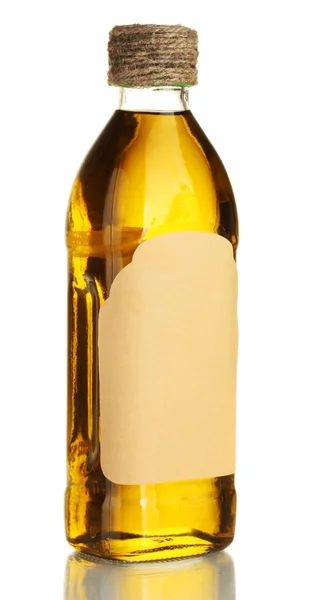 Frasco de aceite de oliva aislado en blanco — Foto de Stock