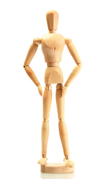 Wooden mannequin isolated on white — Stock Photo, Image