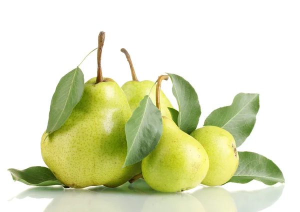 Juicy flavorful pears isolated on white — Stock Photo, Image