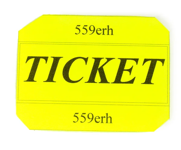 Colorful ticket isolated on white — Stock Photo, Image