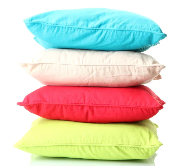 Colorful pillows isolated on white — Stock Photo, Image