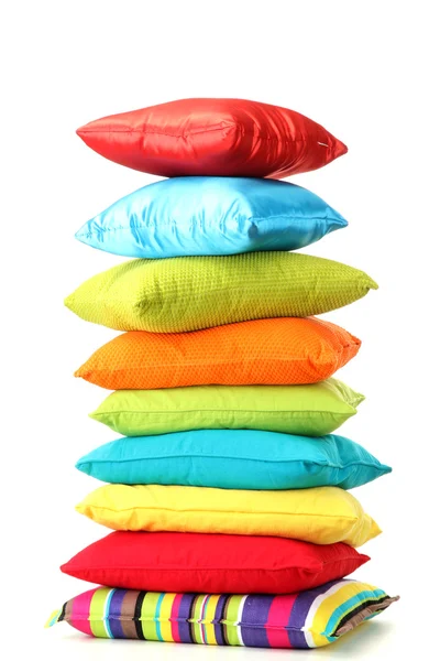 Cuscini colorati isolati su bianco — Foto Stock