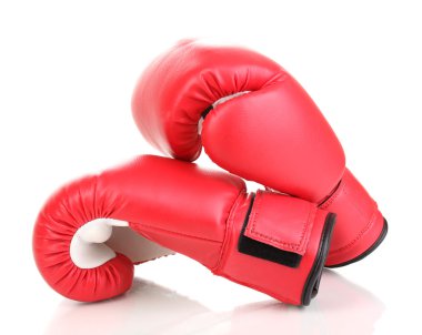beyaz izole kırmızı Boks eldiveni