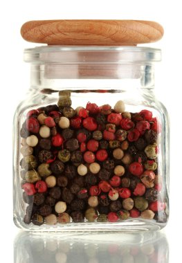 beyaz izole biber ile jar