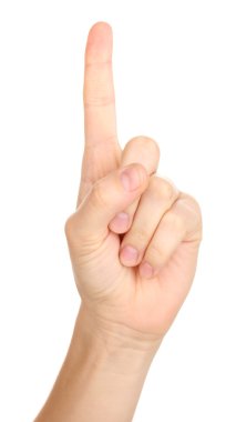 el beyaz izole işareti yapmak