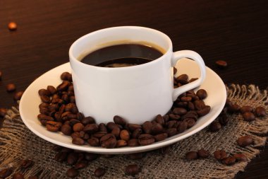 fincan kahve kahverengi zemin ahşap masaya yakın çekim