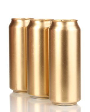 Altın kutular üzerinde beyaz izole