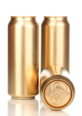 Altın kutular üzerinde beyaz izole