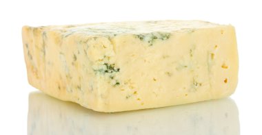 Beyaz arka plan yakın çekim izole kalıp ile peynir