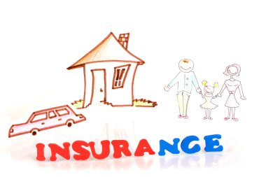 concept of home insurance isolated on white