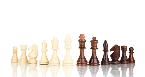 Chess pieces isolated on white — Stock Photo, Image