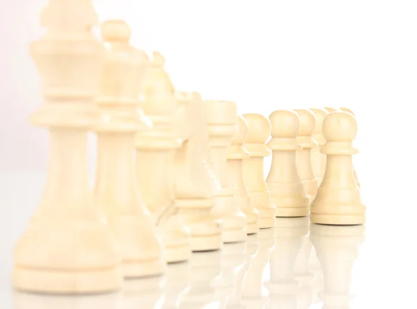 Chess pieces isolated on white — Stock Photo, Image