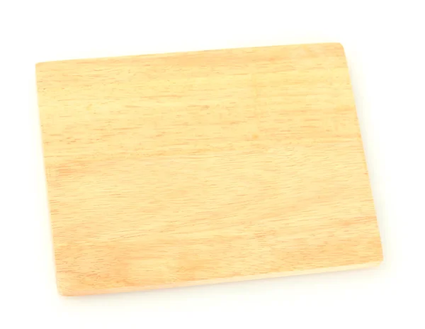 Cutting board isolated on white close-up — Stock Photo, Image