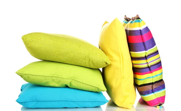 Warna bantal terang diisolasi pada warna putih — Stok Foto