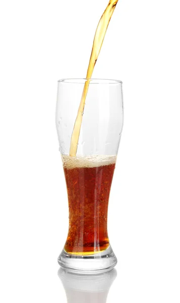 Glass of kvass on white background — Stock Photo, Image