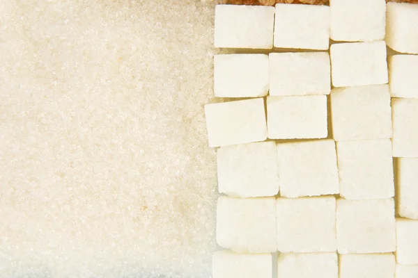 Słodzik z bliska biały i brązowy cukier — Zdjęcie stockowe