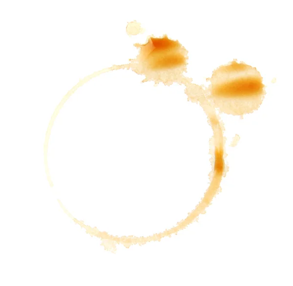 Coffee stains isolated on white — Stock Photo, Image