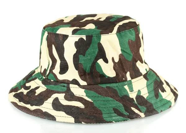 Στρατιωτικό στυλ καπέλο που απομονώνονται σε λευκό close-up — Φωτογραφία Αρχείου