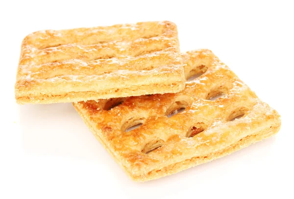 Süße Kekse isoliert auf weiß — Stockfoto