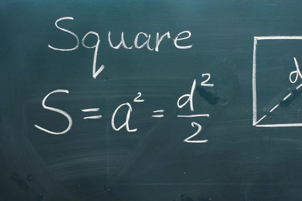 Math formulas written on the desk — Stock Photo, Image